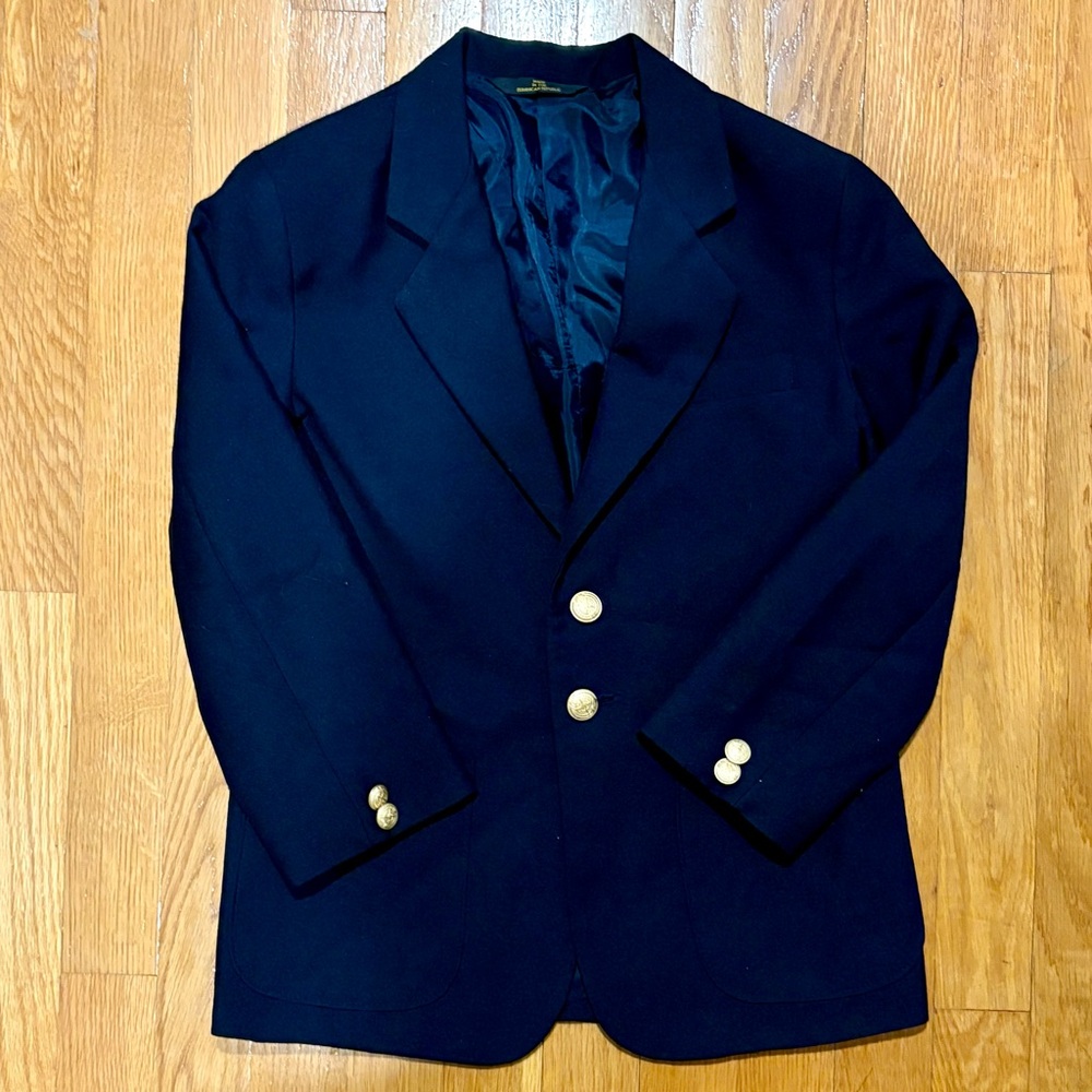 Kids Navy Blazer with Gold Buttons, Size 8
